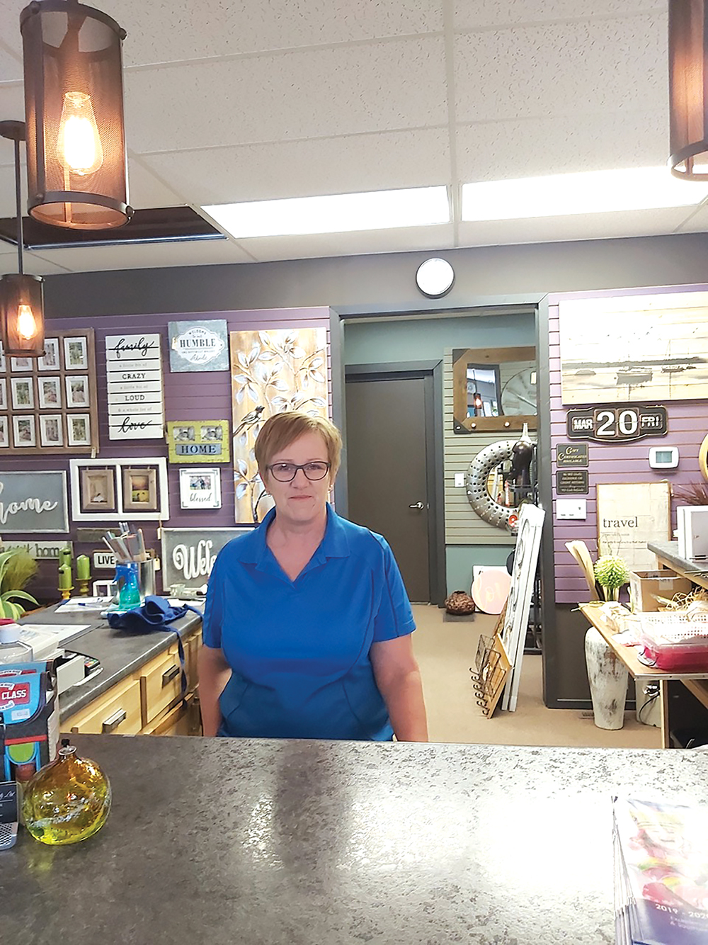 Judi Kerr at her business Painted Edge.