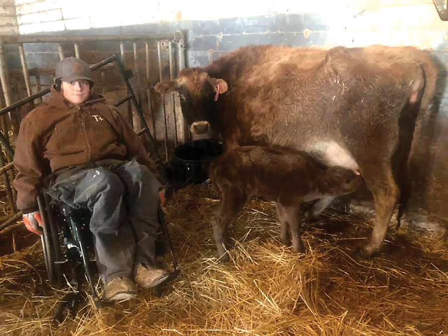 Levi doing chores.