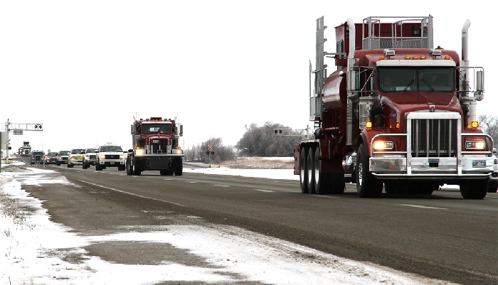A truck convoy from Virden to Brandon that was held recently. A Resource Coalition convoy to Ottawa in February has been cancelled.