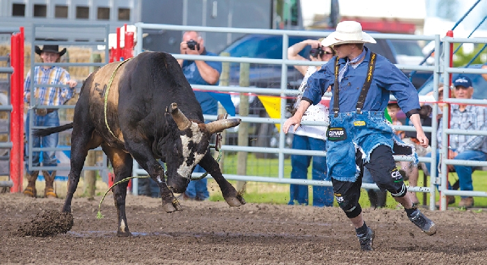 Kim Poole took this amazing photo at last year's Moose Mountain Pro Rodeo