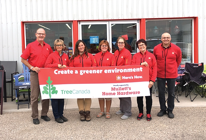 Mullett’s Home Hardware is looking for volunteers to help plant trees at SEICC in Moosomin.