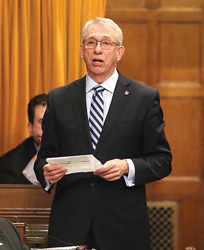 Brandon-Souris MP Larry Maguire in the House of Commons