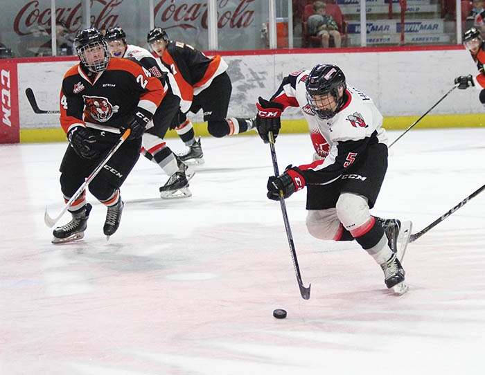 Daemon Hunt in action with the WHL Moose Jaw Warriors. Hunt has been having a fantastic season so far, and it just got better with his selection to the World Under-17 Hockey Challenge.