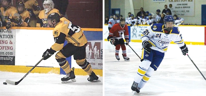 <b>Left:</b> Daemon Hunt was the Moose Jaw Warriors first draft pick, and was chosen 15th overall in the first round of the WHL Bantam draft.  <br /><b>Right:</b> Jake Poole was picked up by the Kelowna Rockets Thursday.