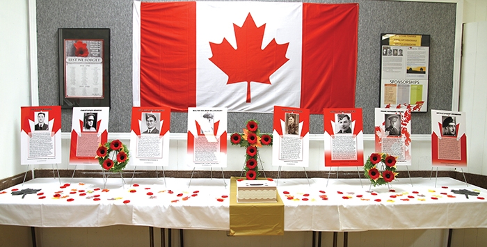 Metal art memorials unveiled at Remembrance Day supper