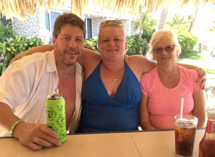 Ruby Barnes, right, with Lee Ann Chicoine and Guy Wall.