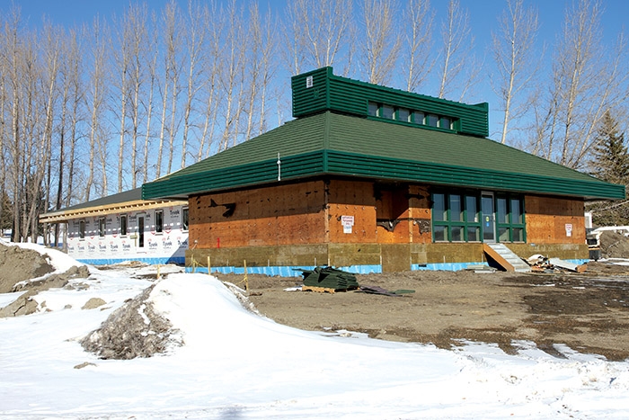 The new clubhouse at Pipestone Hills Golf Course. The building should be finished by the end of July.