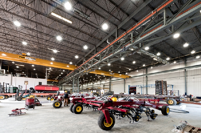 The Vaderstad manufacturing plant at Langbank. The growth in manufacturing shipments from Saskatchewan was the highest in Canada in May.