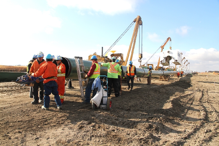 Kevin Weedmark took this photo of work on Enbridge's Line 3 construction work in the Moosomin area in 2018