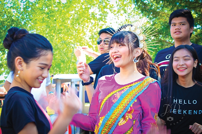 Nicole Rodriguez, left, Maui Catacutan, middle, Micaella Gonzales and Miguel Rodriguez, right, doing a Filipino dance at Moosomin Regional Park as part of the Filipino entertainment during the Living Skies Come Alive fireworks weekend on the August long weekend. With the Philippines being represented in the fireworks competition on the Sunday night, the local Filipino community used it as a chance to share their culture. Turn to pages 8-11 for more photos of the weekend.