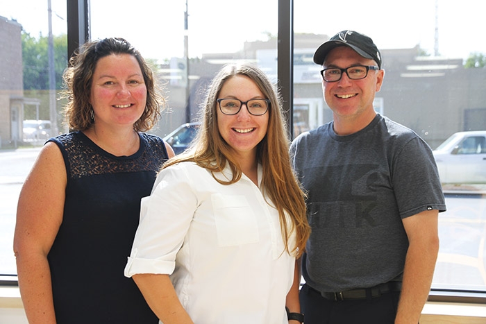 Amanda Frape-Inglis, in centre, with her sister Jennifer Ireland, left, and brother Owen Frape, right. A raffle has been started to support Amanda, who has been diagnosed with cancer for a second time and is undergoing treatments after surgery.