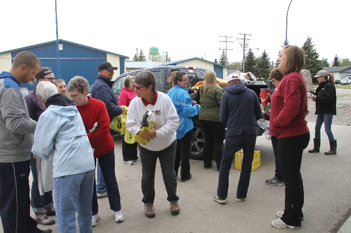 A scene from last year's town cleanup. So far 22 volunteers have signed up for this years cleanup coming up Sunday