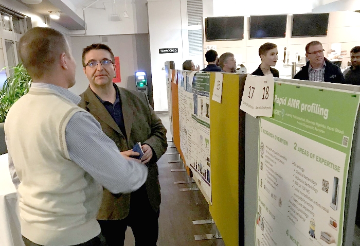 A scene from SPARK Night, where researchers competed for $5,000 seed grants