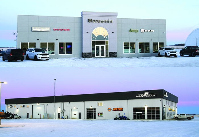 Growth has been a constant for the last decade in southeast Saskatchewan, with population growth in communities of all sizes and a lot of new businesses, especially in the larger communities such as Moosomin and Esterhazy. Both communities have seen the building of new hotels, restaurants, and many other businesses over the last decade, as billions of dollars of investment in potash, wind energy, pipelines and the agriculture sector has kept the local economy growing. Pictured above are two of the new business buildings opened in Moosomin in 2018, Moosomin Dodge and Mazergroup