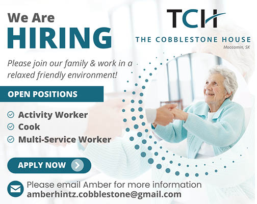 The Cobblestone House - Moosomin - Activity Worker - Cook - Multi-Service Worker 