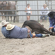 The Moosomin Ranch Rodeo was held on Saturday, July 20, and included trailer loading, team sorting, doctoring, branding, and wild cow milking.
