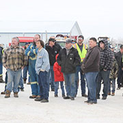 Trucks & people take part in the Virden to Brandon Truck Convoy on Saturday, January 5, 2019