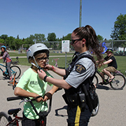 MacLeod Elementary School in Moosomin had a bike rodeo on Friday, June 14, 2019 where students learned all about
bike safety and had their helmets checked.