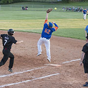 The Fleming Jets fastball team took on the New Zealand ISA Under 19 team in a game on Thursday, July 4, 2019 at Green Acres Ball Park in Fleming.