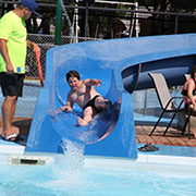 The grand opening of the Borderland Co-op Aquaplex was held on Canada Day in Moosomin. There was free swimming and a barbecue, and kids got to use some of the new features at the pool