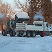 The Town of Moosomin Public Works crew was busy clearing snow after a snowfall at the end of January 2019.