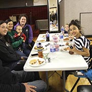 Enbridge hosted a free community barbecue lunch in Maryfield followed by football on the big screen of the Maryfield Theatre on Saturday, Oct. 13, 2018.