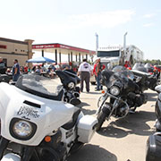 The Rolling Barrage cross-country motorcyle ride rolled into Moosomin Friday, August 16, 2019.