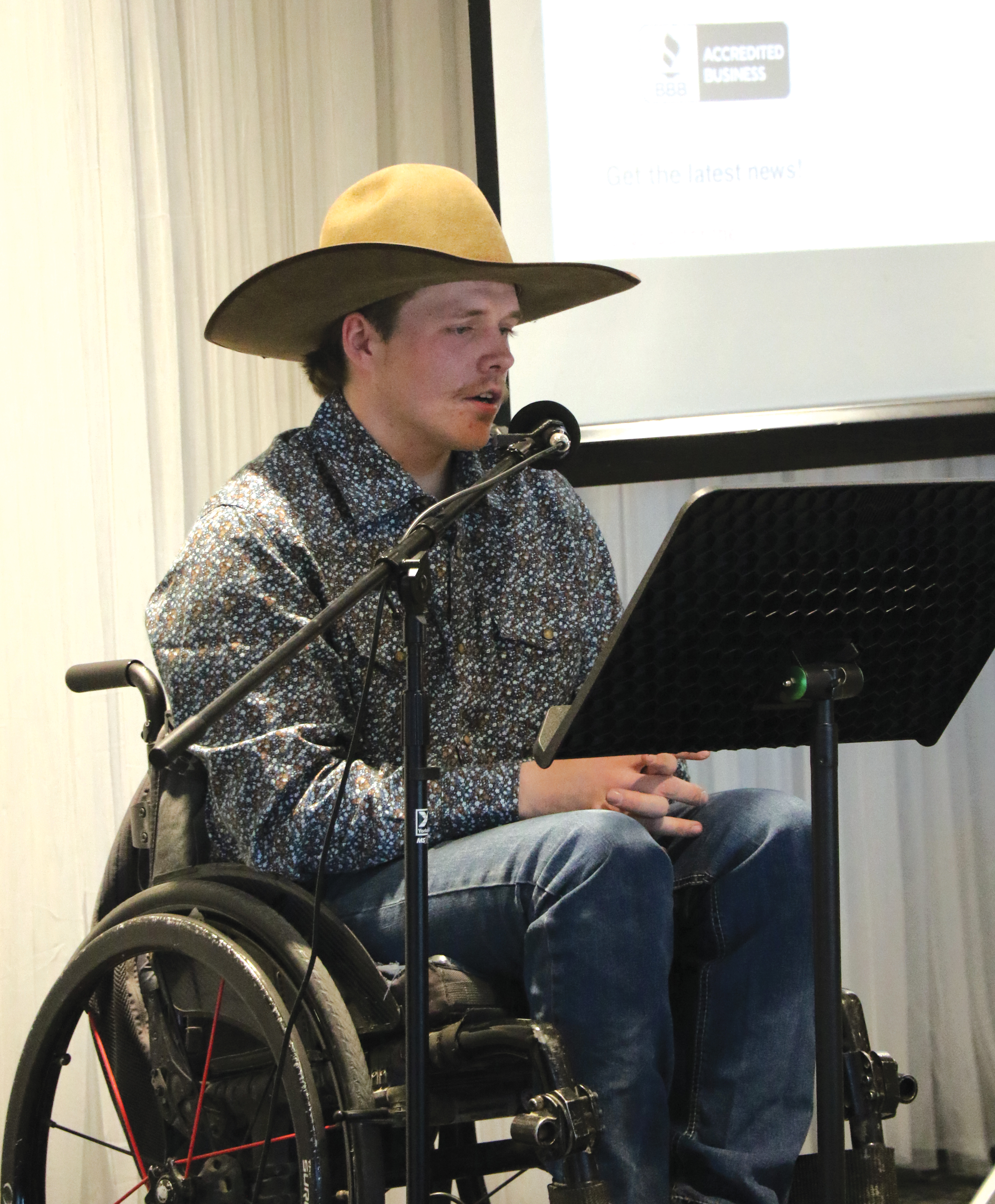 Levi Jamieson at the event in Grenfell. 