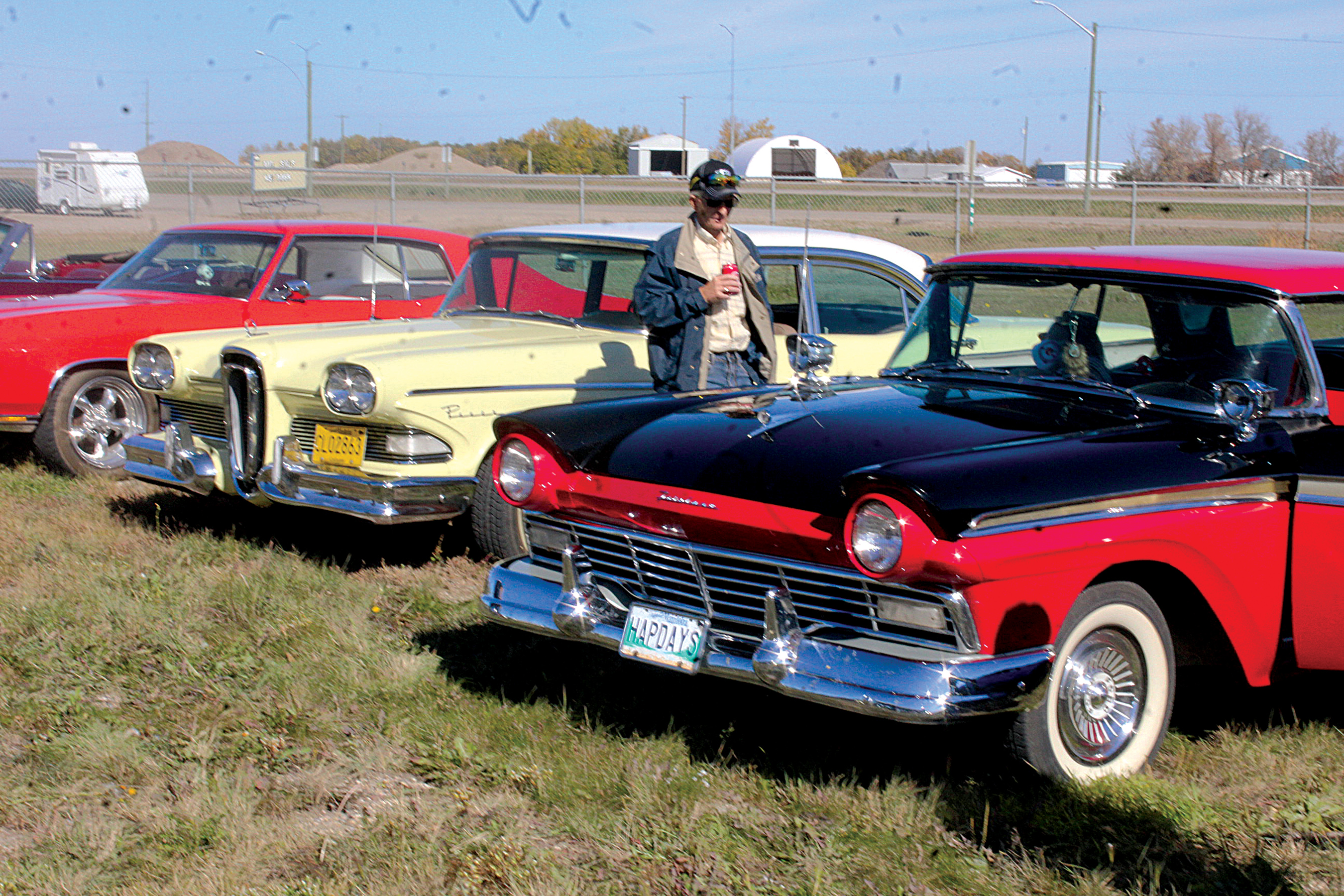 Some of the classic cars on display during the car rally.