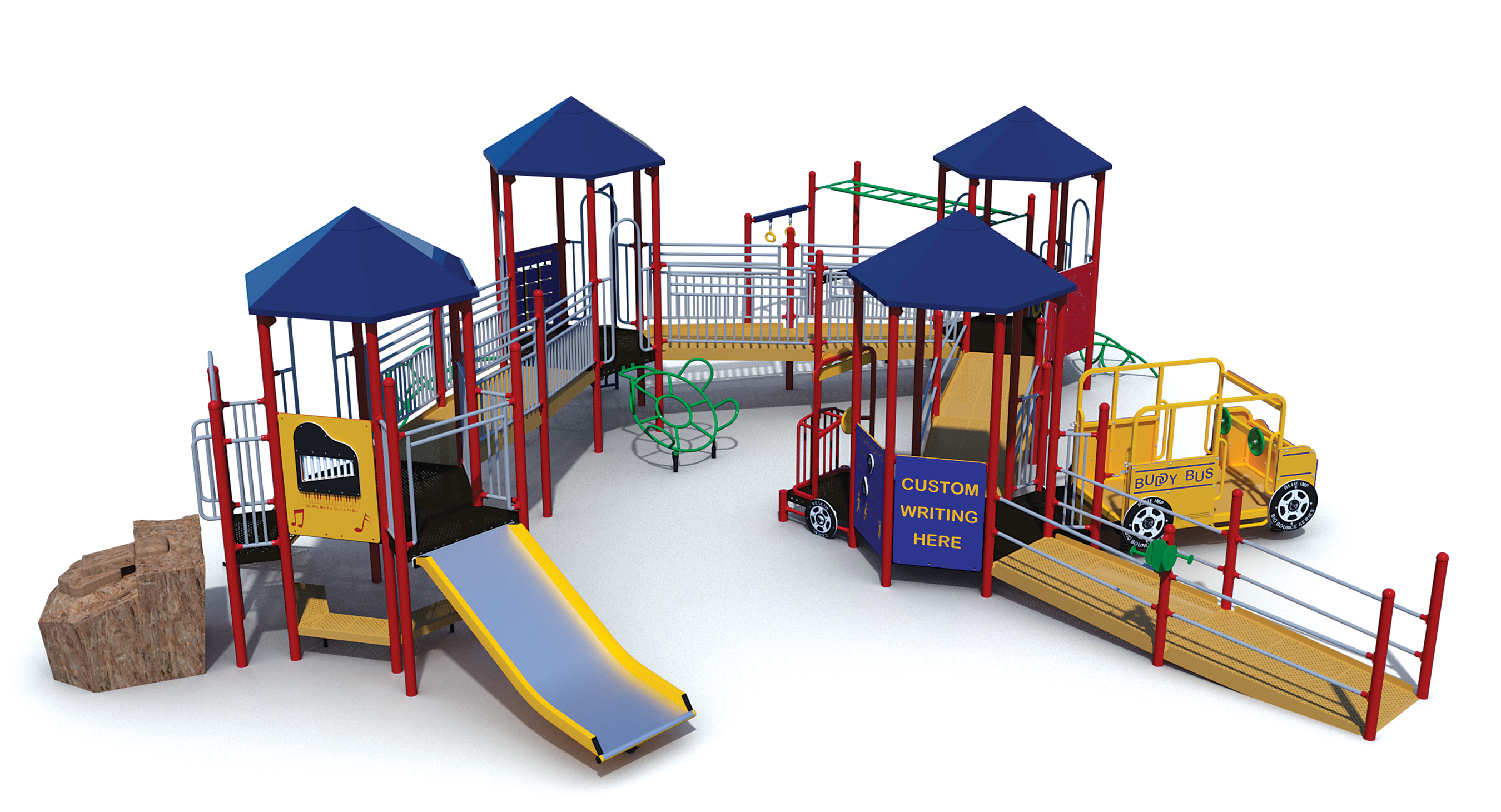 A rendering of what the new play structure will look like once its installed. The play structure is slated to be installed this week.