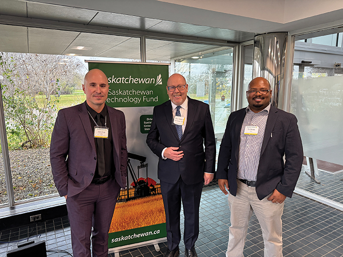 Nutrien Rocanville General Manager Justin Young, Moosomin-Montmartre MLA Kevin <br />
Weedmark, and Mill Maintenance Superintendant at Nutrien Rocanville Tim Mbanga.
