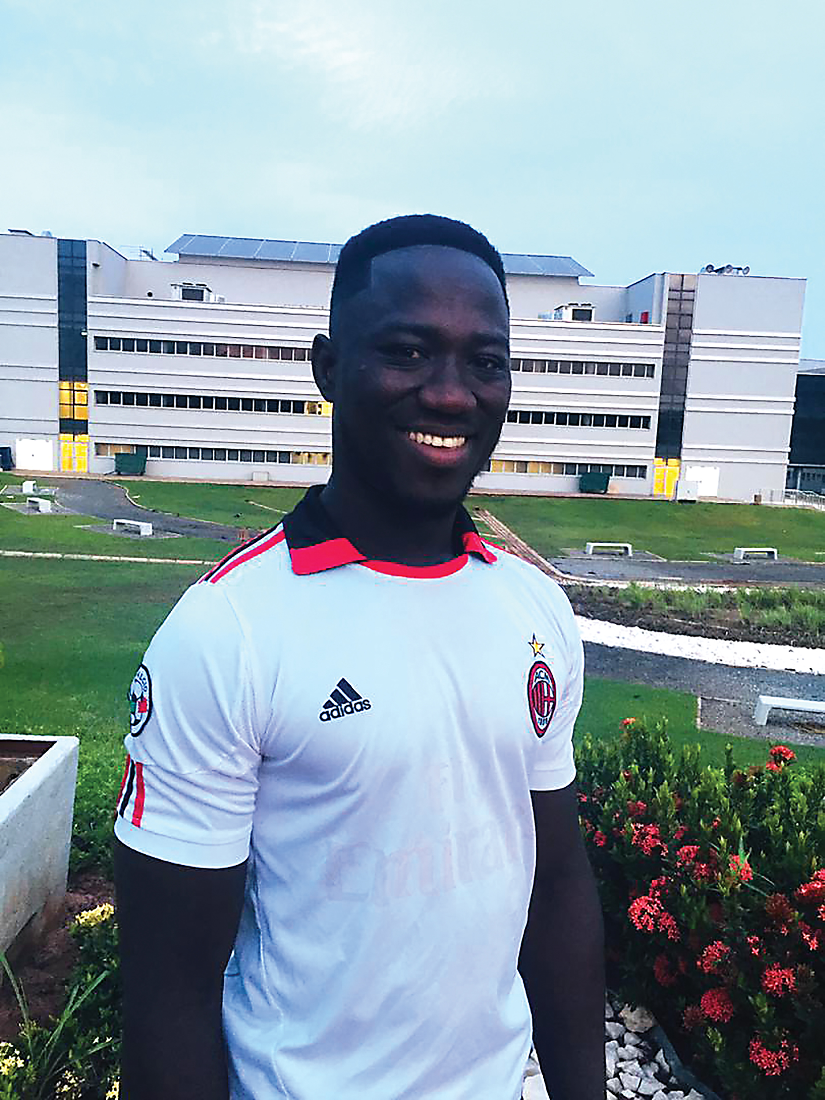 Recently Emmanuel graduated with a Bachelor’s of Education and Social Work from the University of Ghana, here he is at the campus.