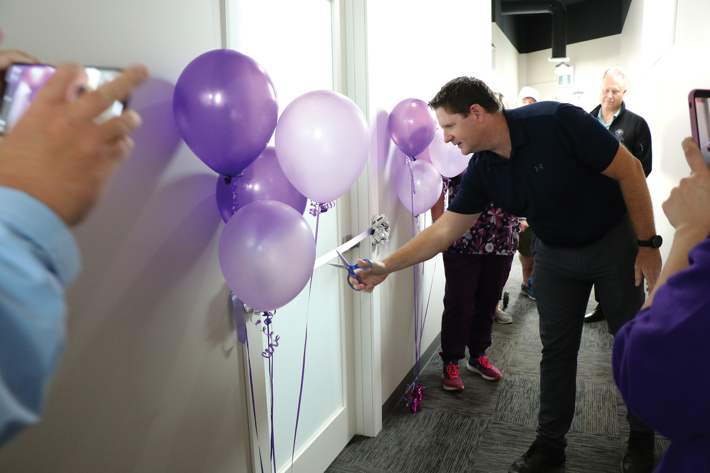 Moosomin Town Councillor Murray Gray cut the ribbon to officially open Parkland CPAP Services in Moosomin on Wednesday. The new businesswhich does sleep apnea testing and sells CPAP machines and accessoriesis located in Broadway Commons, a newly renovated office building on the corner of Main Street and Broadway Avenue.