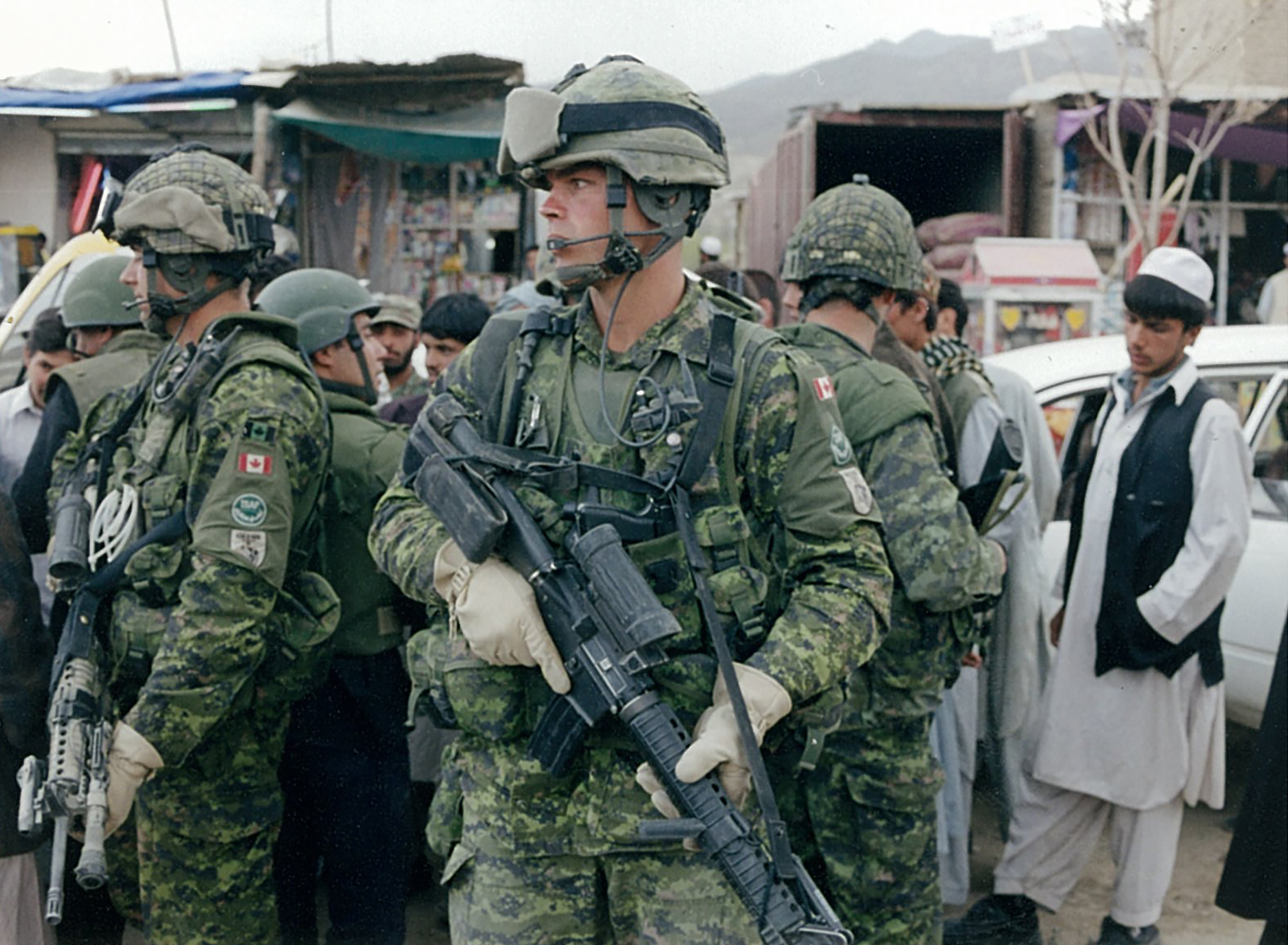 Kevin Weedmark took this photo in Aftghanistan while on a CIDA project. It shows soldiers on patrol in a village outside Kabul.