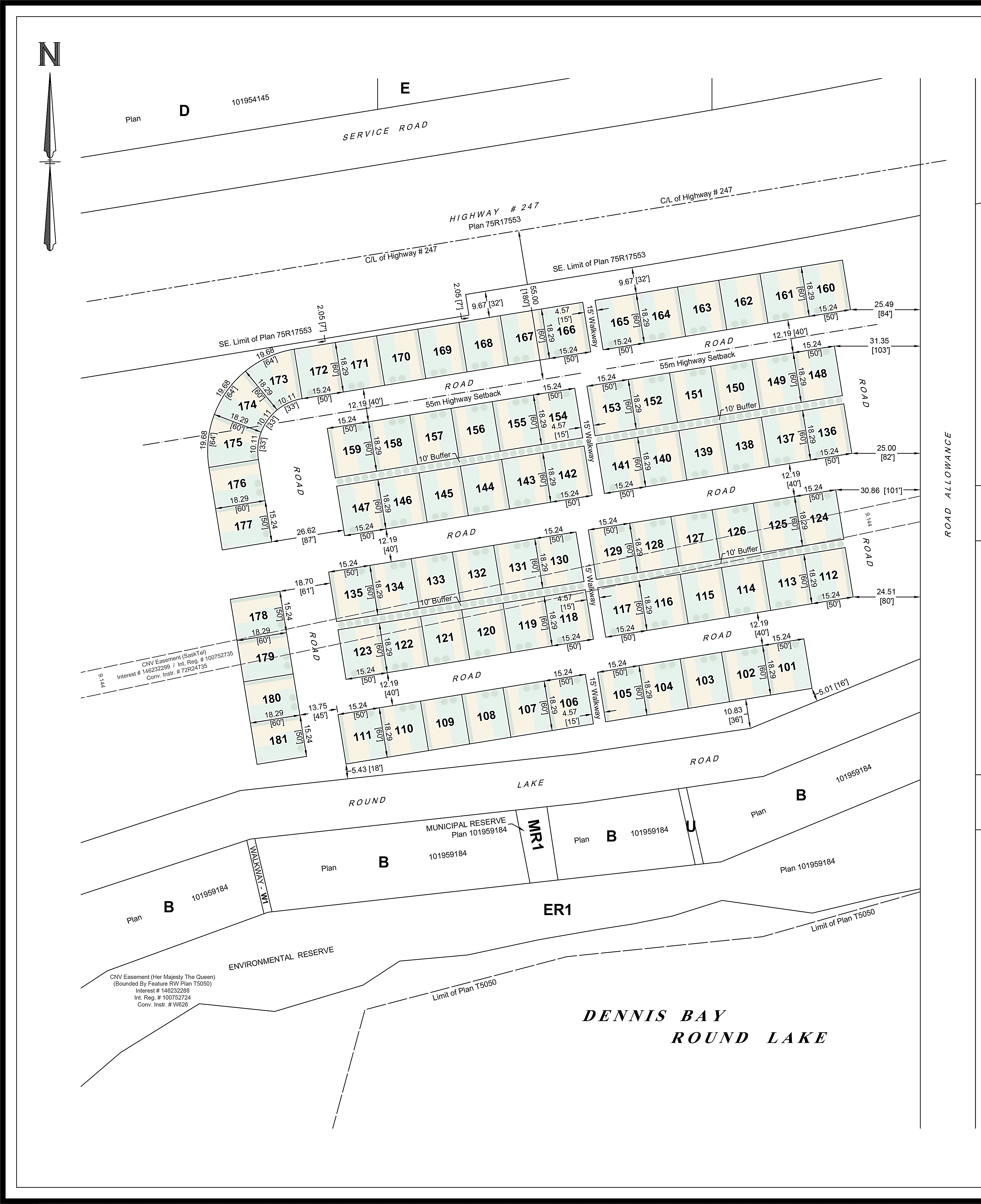 The map showing the 80<br />
new seasonal campsites.