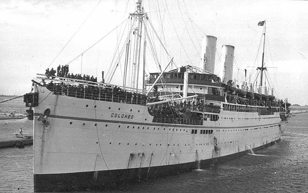 Steam Ship Colombo transported the bronze sculpture from Italy to New York. From there it was transported to Montreal and then to Moosomin.