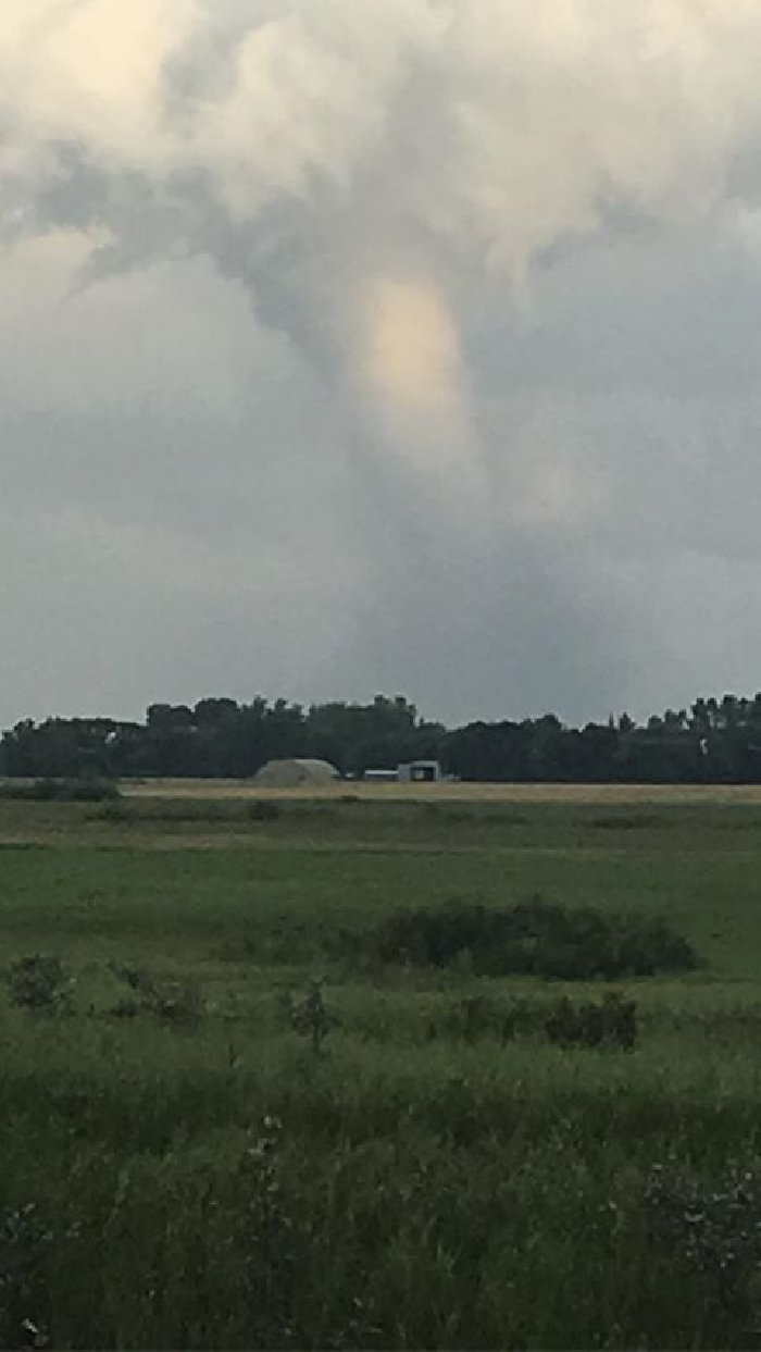 Brooke Dalziel captured this photo of the tornado from the parking lot of the vet clinic in Virden and sent it to the World-Spectator.