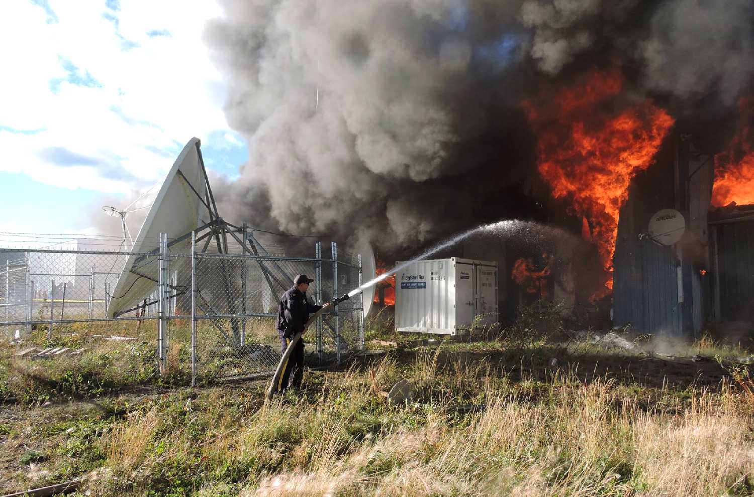 Shamattawa RCMP Sgt. Ryan Merasty assisted in putting out fire at Shamattawa Northern Store and Band Office Sept 22