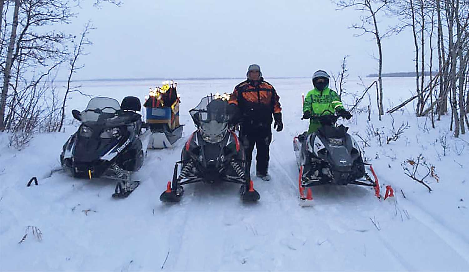 Snowmobiling through the Tri Valley Trails, Stan Langley and his grandson Gavin Palmer had the chance to enjoy the different paths within Southeast Saskatchewan and Southwest Manitoba. Along the trails, there are stations for individuals to fuel their snowmobiles or warm up at a shack.