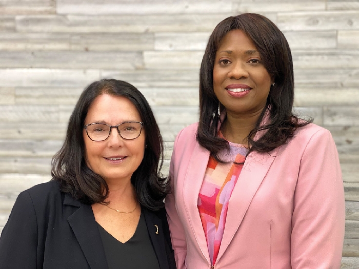 Yorkton-Melville MP Cathay Wagantall with Conservative leadership candidate Dr. Leslyn Lewis, who visited the Yorkton-Melville riding Monday. Wagantall had earlier expressed her support for Dr. Lewis for the Conservative leadership.