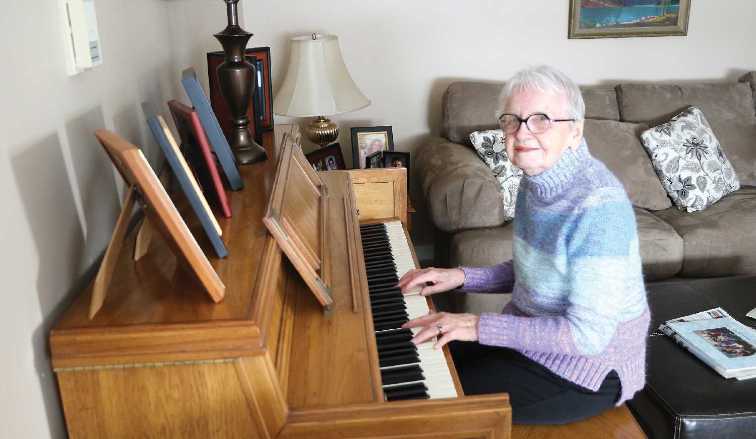 On December 29, Frances McCarthy celebrated her 102 birthday with her family in her home, where she lives independently on her family farm, next to her sons house, Brian McCarthy. The independent woman keeps herself active through cleaning, cooking, playing piano and watching from afar, the work that is being done on the farm.