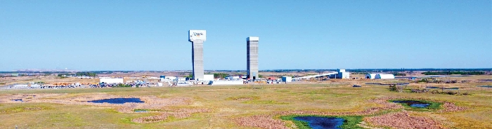 Mosaic’s K3 potash mine at Esterhazy in a recent shot by Kevin Weedmark. K3 should be up to full production in less than a year. K1 and K2 were to keep operating until production ramped up at K3, but increased brine flow led to the closure of both the K1 and K2 shafts.