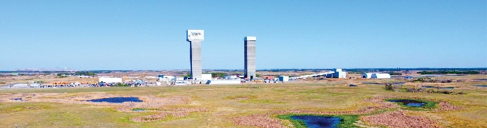 Mosaics K3 potash mine at Esterhazy in a recent shot by Kevin Weedmark. K3 should be up to full production in less than a year. K1 and K2 were to keep operating until production ramped up at K3, but increased brine flow led to the closure of both the K1 and K2 shafts.