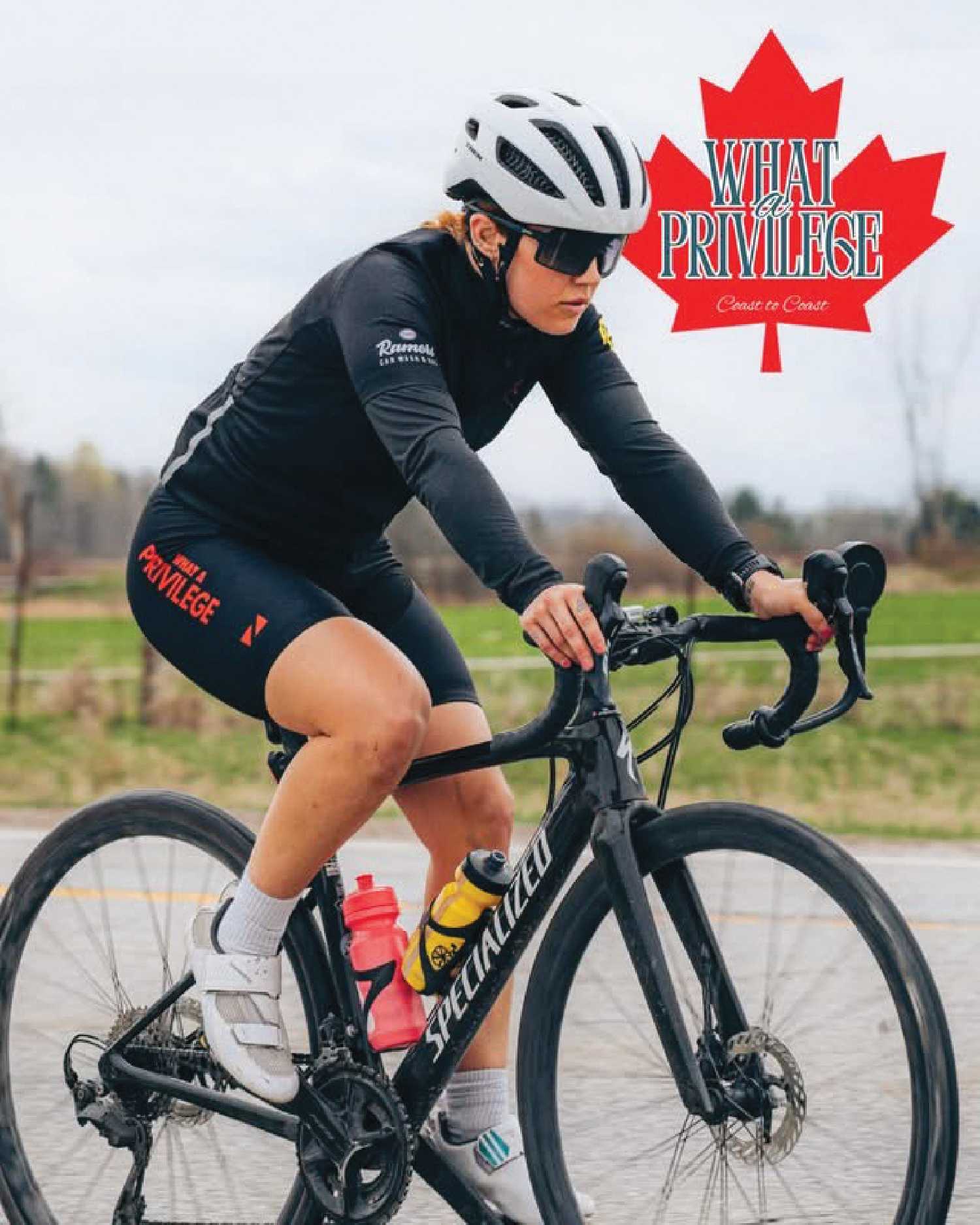 Mady Kennedy of Beausejour, Manitoba is biking across Canada to raise money for the Canadian Cancer Society.