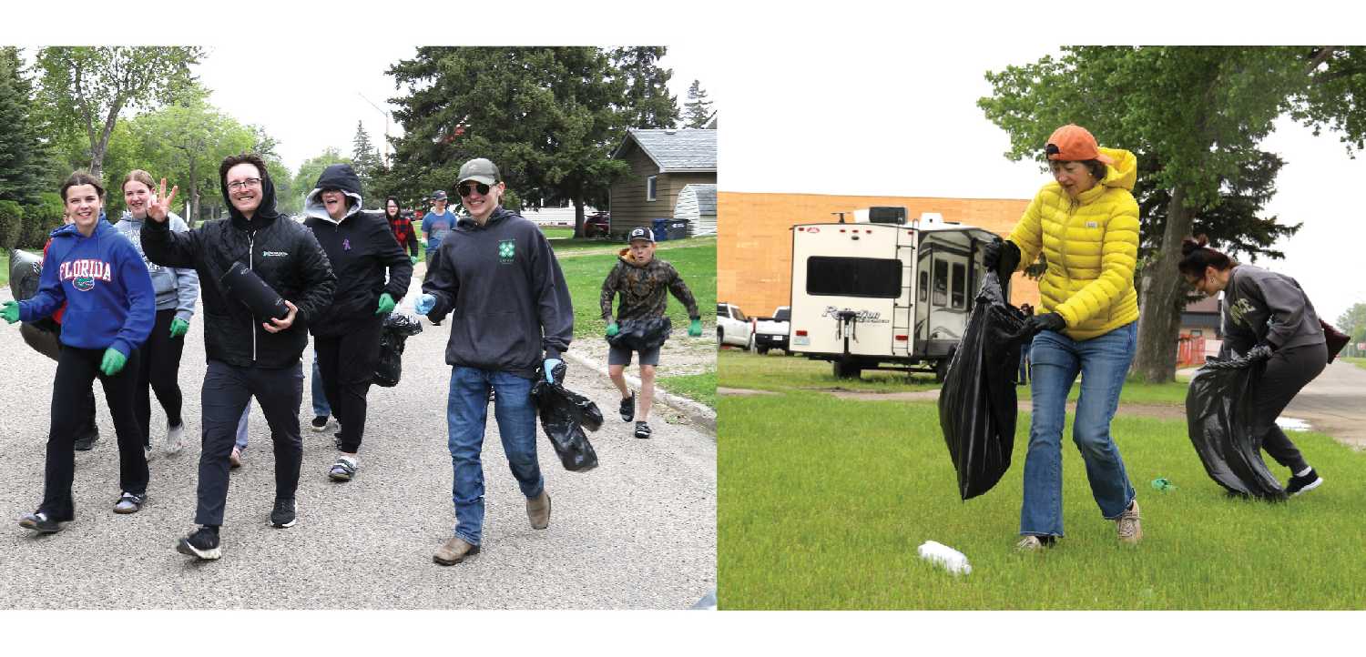 People helping out with last year’s Moosomin Community Cleanup.