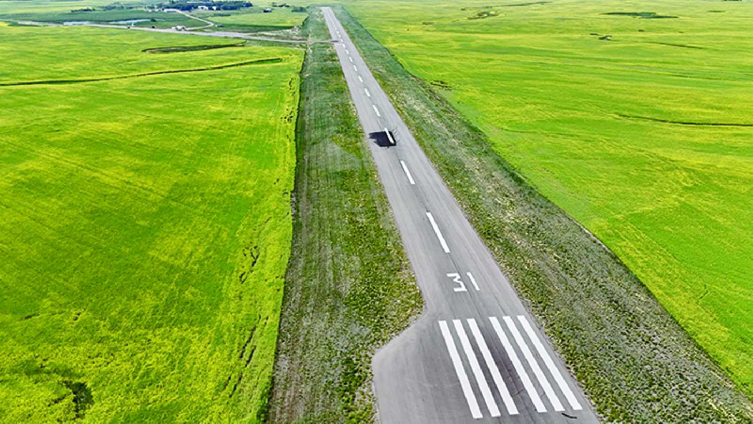 The new runway at Moosomin airport