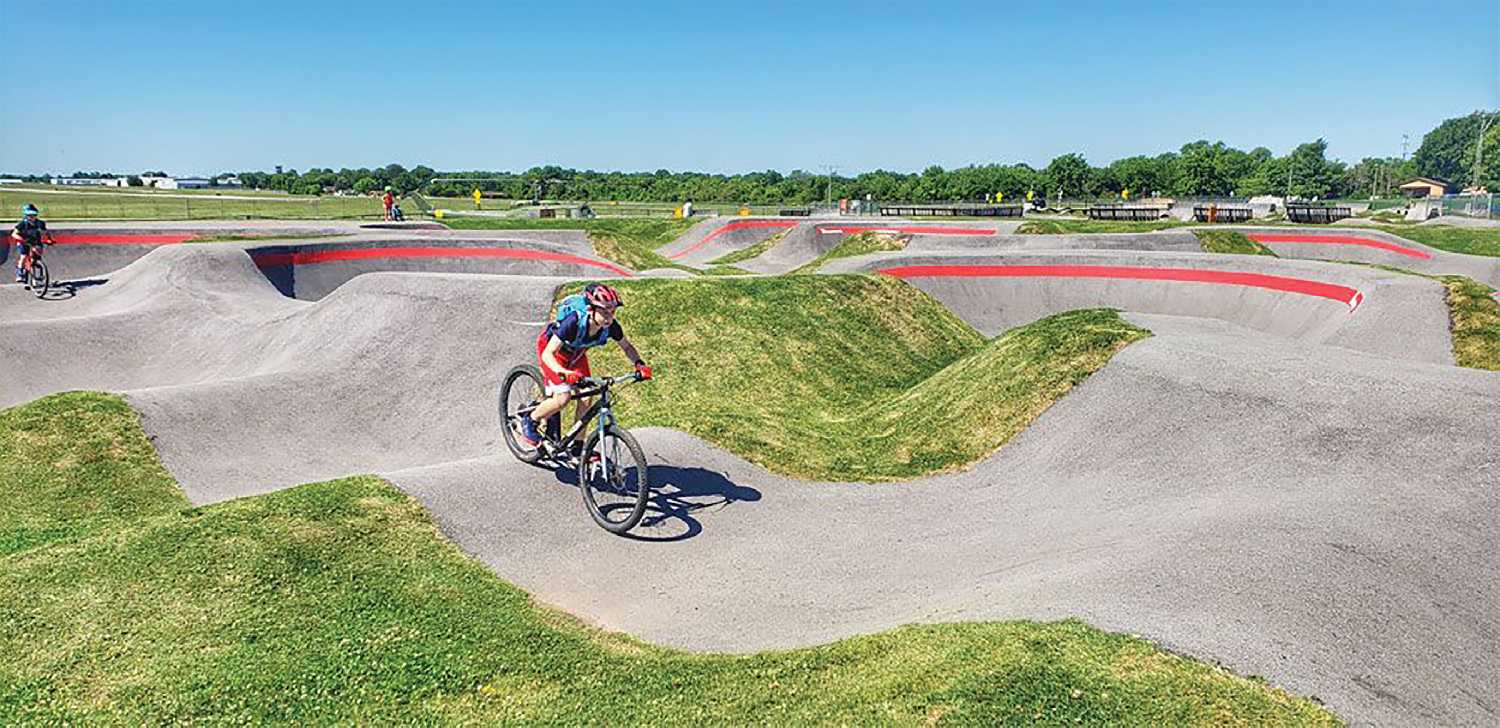 An example of a BMX pump track