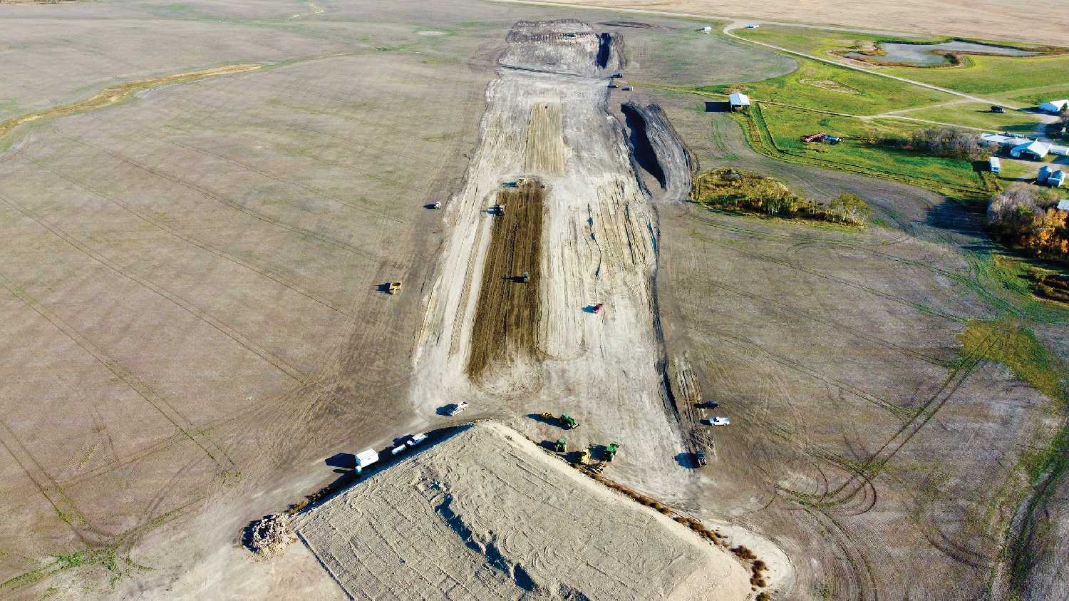 Work on the new runway at Moosomin airport is well underway.