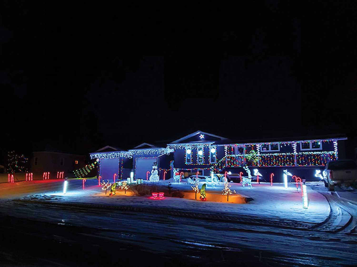 Christmas lights at a residence in Esterhazy last year.