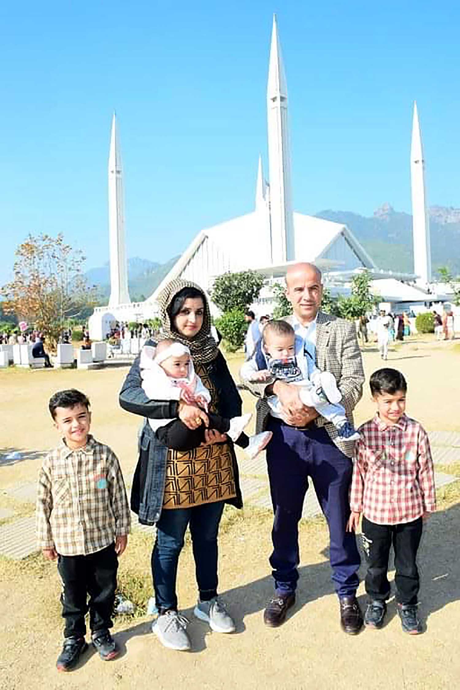 The entire family together in Islamabad.